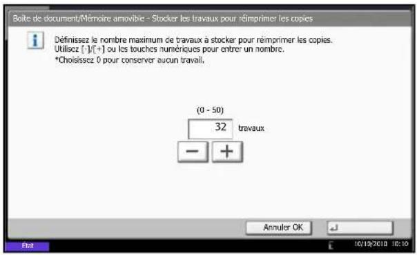 OLIVETTI d-Copia 8000MF plus - Rétention des travaux Recommencer la copie - 1
