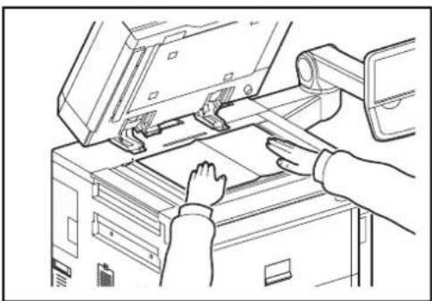 OLIVETTI d-Copia 8000MF plus - Mise en place des originaux sur la glace d'exposition - 2