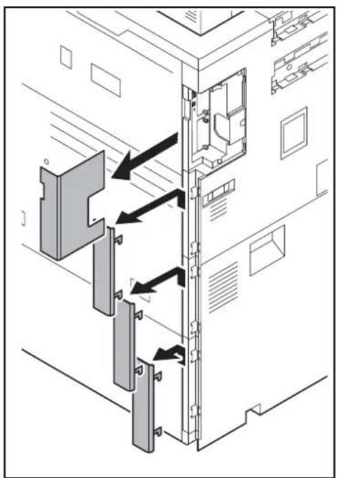 OLIVETTI d-Copia 8000MF plus - Raccordement du câble LAN (en option) - 2