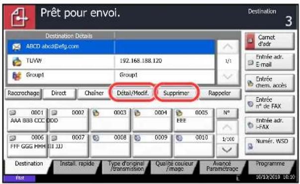 OLIVETTI d-Copia 8000MF plus - Envoi en E-mail (Entrée Adr. e-mail) - 3