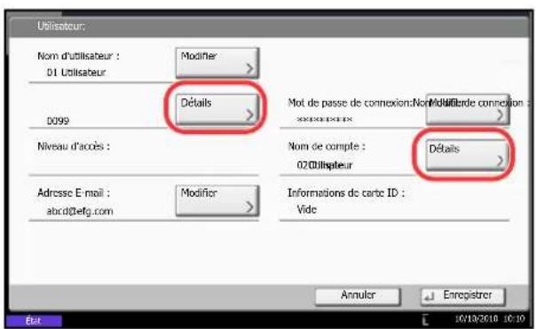 OLIVETTI d-Copia 8000MF plus - Connexion d'un utilisateur ne possédant pas les droits d'administrateur (propriété utilisateur) - 1