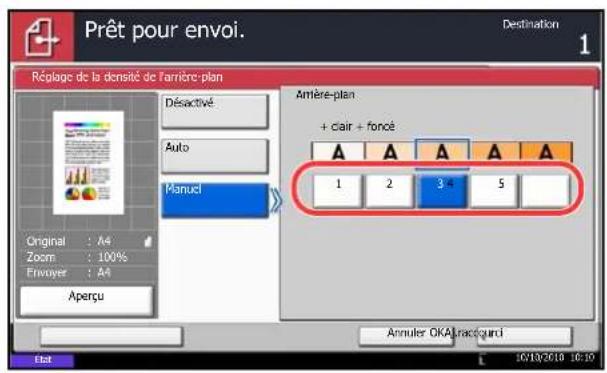 OLIVETTI d-Copia 8000MF plus - Rég. densité arrière-plan - 1