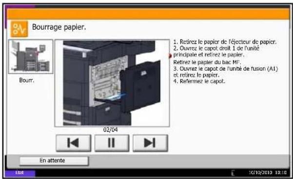 OLIVETTI d-Copia 8000MF plus - Résolution des incidents papier - 1
