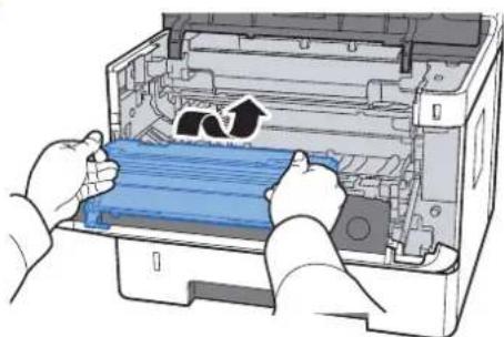 OLIVETTI PG L2540 plus - Ouvrir le capot d'alimentation (C). - 4