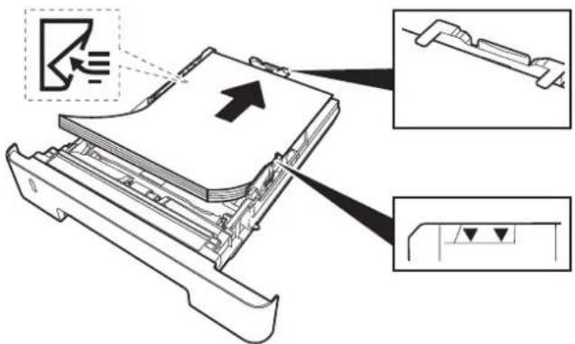 OLIVETTI PG L2540 plus - Régler le guide de la longueur du papier jusqu'au format de papier désiré. - 4