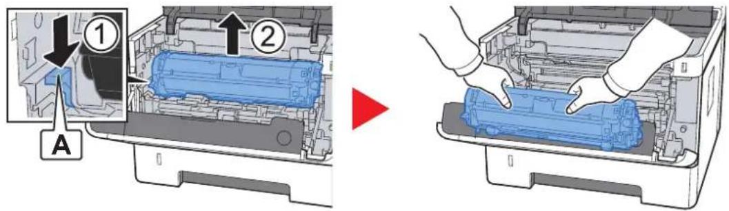 OLIVETTI PG L2540 plus - Soulever le développeur avec la cartouche de toner pour les sortir de la machine. - 1