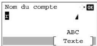Nom du compte OK ABC Texte