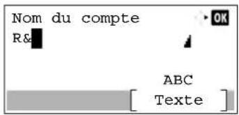 Nom du compte R& ABC Texte