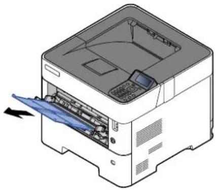 OLIVETTI PG L2655 - Sortir la section de plateau de support du bac MF. - 1