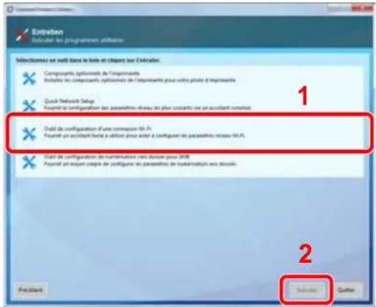 OLIVETTI d-Copia 6002MF - [Outil de configuration d'une connexion Wi-Fi] > [Exécuter] - 1