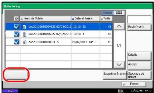 Bolte Polling Nom de fichier Date et heure Taille doc20101010094533 02/02/2013 10:10 23 K8 doc20101010095022 02/02/2013 10:10 4 K8 doc20101010100011 5 02/02/2013 10:10 K8 1/1 Rech.(Nom) Détails Aperçu SupprimerImprimerStockage de fichier Ferner Exct 02/02/2013 10:10