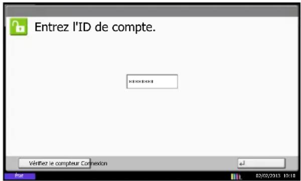 Entrez l'ID de compte. Vérifiez le compteur Connexion Eur 02/02/2013 19:18