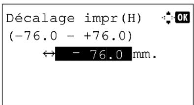 Décalage impr(H) (-76.0 - +76.0) ← - 76.0 mm.