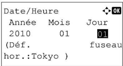 Date/Heure Année Mois Jour 2010 01 01 (Déf. fuseau hor.:Tokyo )
