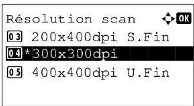 Résolution scan OK 03 200x400dpi S.Fin 04 *300x300dpi 05 400x400dpi U.Fin