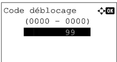 Code déblocage (0000 - 0000) 99