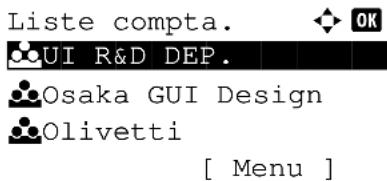 Liste compta. UI R&D DEP. Osaka GUI Design Olivetti [ Menu ]