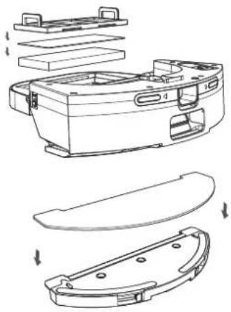Proscenic M8 PRO - Serbatoio dell'acqua e polvere 2-in-1 (pulizia settimanale consigliata) - 6