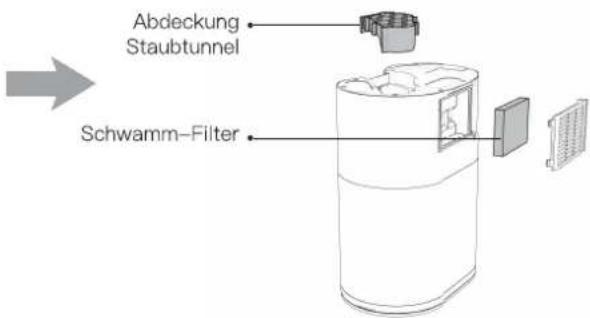 Proscenic M8 PRO - Reinigen des Staubtunnels - 1