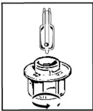 DE DIETRICH DFP8363BB - REPLACING THE LIGHT BULB - 1