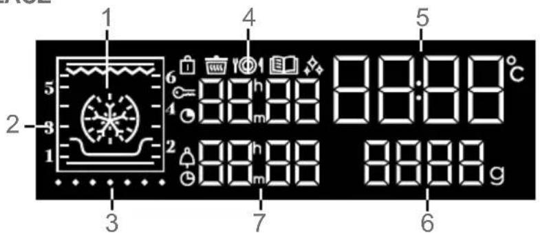 DE DIETRICH DFP8363BB - - WYŚWIETLACZ - 1