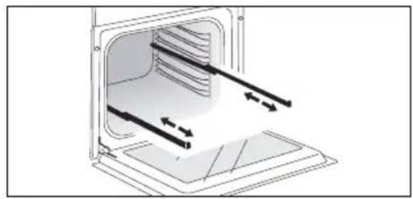 DE DIETRICH DFP8363BB - INSTALLING AND REMOVING THE SLIDING RAILS - 1