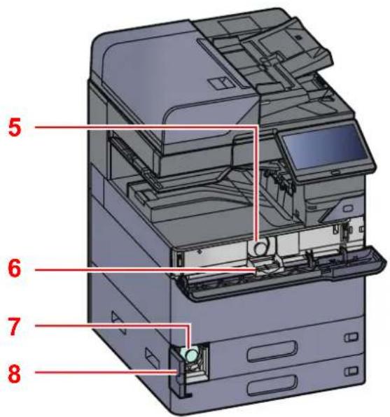 OLIVETTI d-Copia 5002MF - Nomenclature (connecteurs/intérieur) - 2