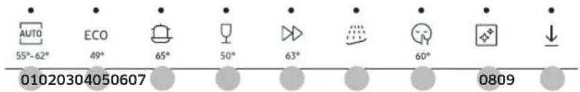 AUTO 55°-62° ECO 49° 65° 50° 63° 60° 01020304050607 0809