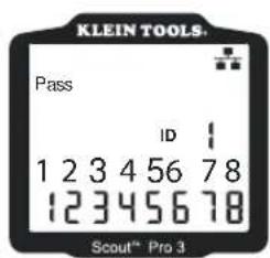 KLEIN TOOLS Pass ID 1 1 2 3 4 5 6 7 8 1 2 3 4 5 6 7 8 Scout™ Pro 3
