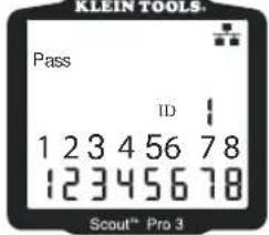 KLEIN TOOLS Pass ID 1 1 2 3 4 5 6 7 8 1 2 3 4 5 6 7 8 Scout® Pro 3