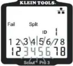 KLEIN TOOLS. Fail Split ID | 1 2 3 4 5 6 7 8 12 3 4 5 6 7 8 Scout Pro 3