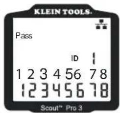 KLEIN TOOLS Pass ID 1 1 2 3 4 5 6 7 8 12345678 Scout® Pro 3