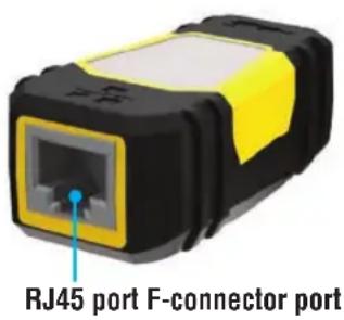 RJ45 port F-connector port