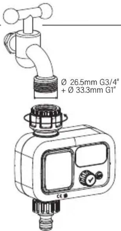 Ø 26.5mm G3/4" + Ø 33.3mm G1"