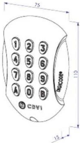 CDVI Galeo BT - Digicode® extérieur avec électronique sécurisée - 5