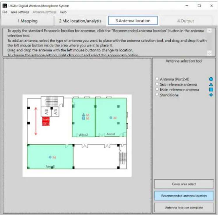 PANASONIC WX-SA250 - Execute recommended antenna location. - 2