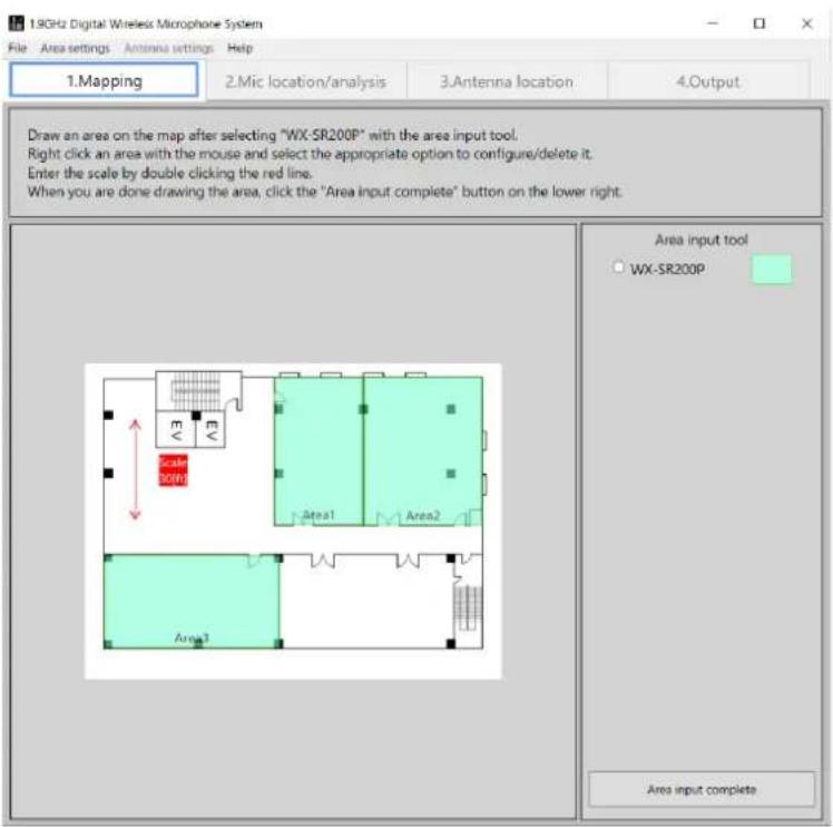 PANASONIC WX-SA250 - Adding input areas - 1