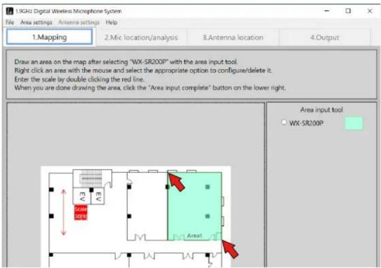 PANASONIC WX-SA250 - Set the areas. - 1