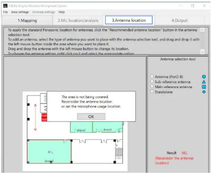 PANASONIC WX-SA250 - ◆ If an error occurs with antenna location - 1