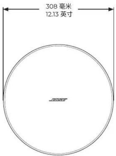 BOSE DesignMax DM6PE - 产品尺寸 - 1