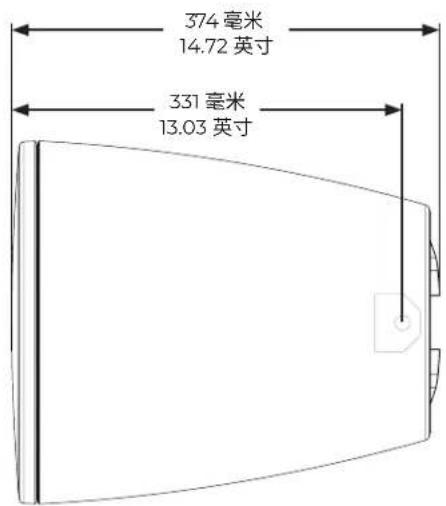 BOSE DesignMax DM6PE - 产品尺寸 - 2