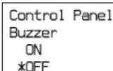 SONY ODS-L100E - Utilisez les boutons ↑ et ↓ pour sélectionner [Buzzer], puis appuyez sur le bouton ENTER. - 1