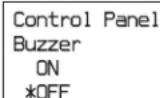 SONY ODS-L60E - Utilisez les boutons ↑ et ↓ pour sélectionner [Buzzer], puis appuyez sur le bouton ENTER. - 1