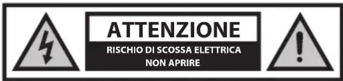 ATTENZIONE RISCHIO DI SCOSSA ELETTRICA NON APRIRE