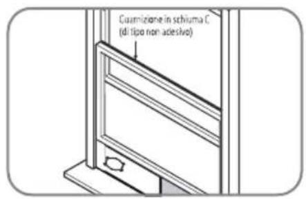 Guarmizione in schiuma C. (di tipo non adesivo)