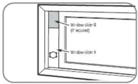Window slider B (if recoured) Window slider A