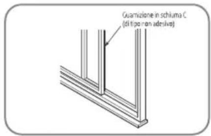 Guarnizione in schiurna C (dì tipo non adessoal)