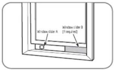 Window slider A Window slider B (if required)