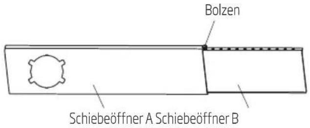 Bolzen Schiebeöffner A Schiebeöffner B