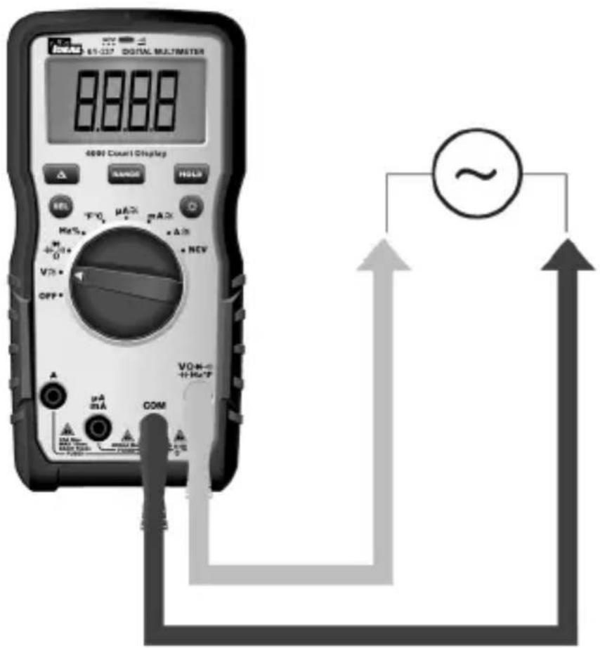 8888 4000 Counter Display A LARGE HOLD SEL T0 μA mA O +M 0 +V0 + OFF* μA mA COM VOUT +10kV ~